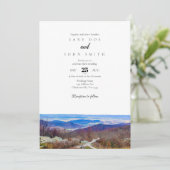 Trouwuitnodiging Virginia Mountains Kaart (Staand voorkant)