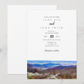 Trouwuitnodiging Virginia Mountains Kaart (Voorkant / Achterkant)
