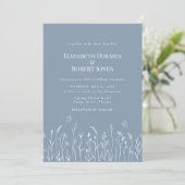 Trouwuitnodiging Vlindertuin Wilde Bloemen Kaart (Staand voorkant)