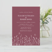 Trouwuitnodiging Vlindertuin Wilde Bloemen Kaart (Staand voorkant)