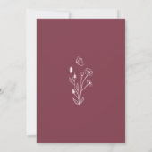 Trouwuitnodiging Vlindertuin Wilde Bloemen Kaart (Achterkant)