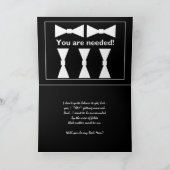 Trouwuitnodiging voor de BESTE Man met Dasjes (Binnen)