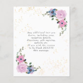 Trouwuitnodiging voor een budget bruiloft, flyer m (Achterkant)