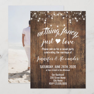 Trouwuitnodiging voor een elopement kaart