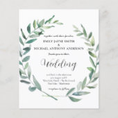 Trouwuitnodiging voor een klein budget Moderne oli (Voorkant)