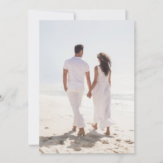 Trouwuitnodiging voor een uit de hand gelopen brui kaart (Achterkant)