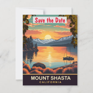 Trouwuitnodiging voor Mount Shasta California Peak Save The Date