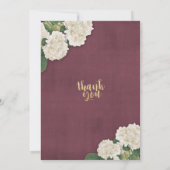 trouwuitnodiging White Hydrangeas String Lights Kaart (Achterkant)