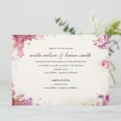 Trouwuitnodiging wijnmakerij vintage kaart (Staand voorkant)