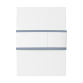 Trouwuitnodiging Wrap | Basic Borders-Stof Blauw Uitnodigingen Wikkel (Achterkant Voorbeeld)