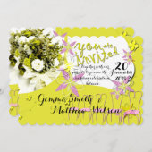 Trouwuitnodiging Zonnige Dagen Kaart (Voorkant / Achterkant)