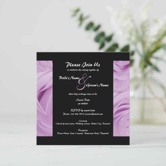 Trouwuitnodigingen - aanpasbaar kaart (Staand voorkant)