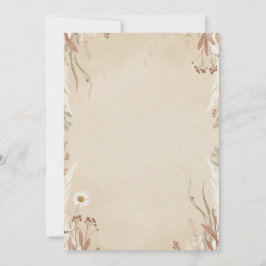 Trouwuitnodigingen Bloem Boho Is Natuurlijk Kaart