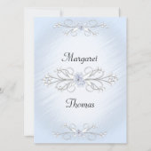 Trouwuitnodigingen Blue Vines Kaart (Achterkant)