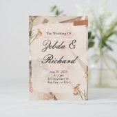 Trouwuitnodigingen briefpapier. kaart (Staand voorkant)