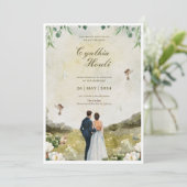 Trouwuitnodigingen 💍 – Elegant Kaart (Staand voorkant)