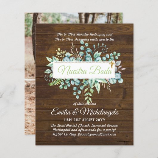 Trouwuitnodigingen Goedkoop MODERNE KAARTEN (Voorkant / Achterkant)