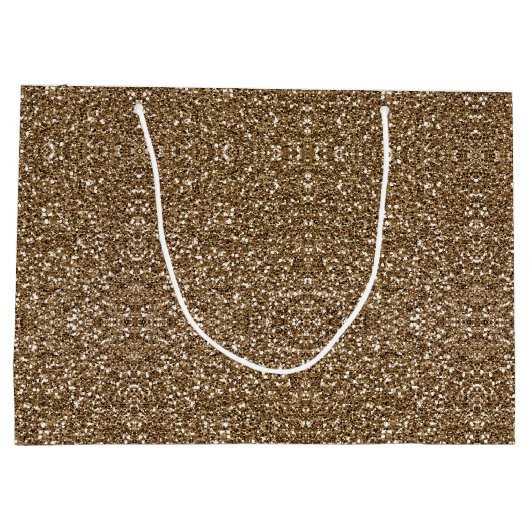 Trouwuitnodigingen | Goud Glitter Aangepast Groot Cadeauzakje (Achterkant)