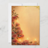 Trouwuitnodigingen, gouden folie ontwerp, blush ro kaart (Achterkant)