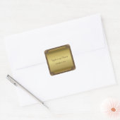 Trouwuitnodigingen | Gouden Glitter Aangepast Vierkante Sticker (Envelop)