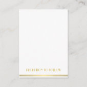 Trouwuitnodigingen in de stijl van Tiny Gold White Informatiekaartje (Achterkant)