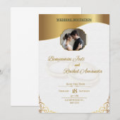 trouwuitnodigingen kaart (Voorkant / Achterkant)