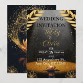 trouwuitnodigingen kaart (Voorkant / Achterkant)