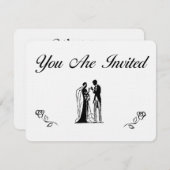 Trouwuitnodigingen Kaart (Voorkant / Achterkant)