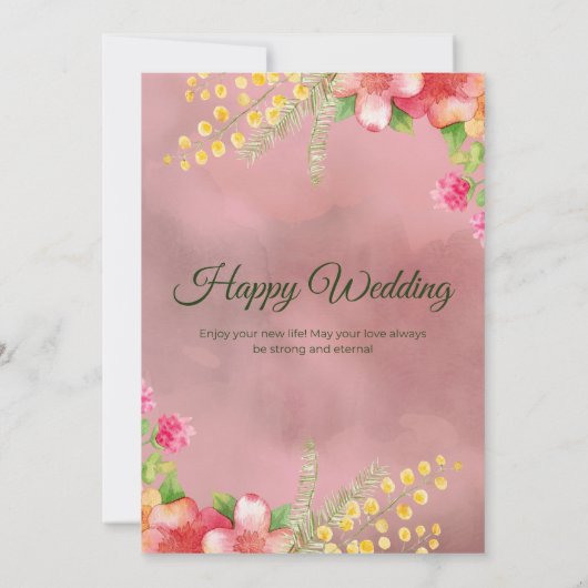 trouwuitnodigingen kaart (Achterkant)