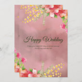 trouwuitnodigingen kaart (Voorkant / Achterkant)