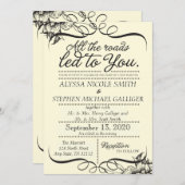 trouwuitnodigingen kaart (Voorkant / Achterkant)