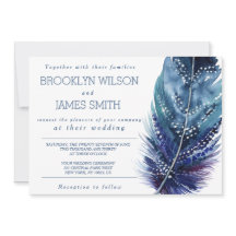 Trouwuitnodigingen met Blauwe Veer