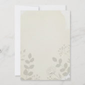 Trouwuitnodigingen met bloemen Luxe Wit Kaart (Achterkant)
