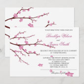 Trouwuitnodigingen met Kersenbloesem Kaart (Voorkant / Achterkant)
