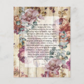 Trouwuitnodigingen met lage budget Vintage ROZEN (Achterkant)