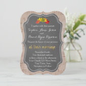 Trouwuitnodigingen met romantisch herfst-muzieksch kaart (Staand voorkant)