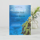 Trouwuitnodigingen Onder De Zee Kaart (Staand voorkant)