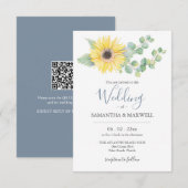 Trouwuitnodigingen op een budget Waterverf Floral Kaart (Voorkant / Achterkant)