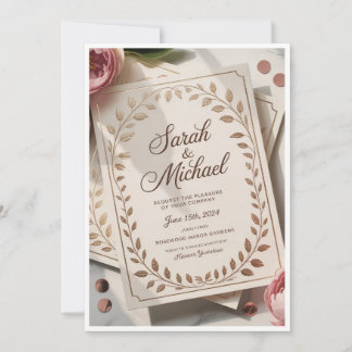 Trouwuitnodigingen 💍 – Op Maat Gemaakte Elegante Kaart