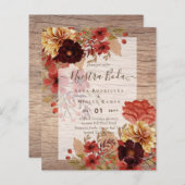 Trouwuitnodigingen, Spaans Huwelijksbudget Herfst (Voorkant / Achterkant)