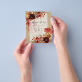 Trouwuitnodigingen, Spaans Huwelijksbudget Herfst Flyer (Hand)