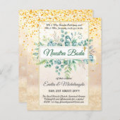 Trouwuitnodigingen, Spaanse Bruiloft GROENTE (Voorkant / Achterkant)