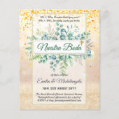 Trouwuitnodigingen, Spaanse Bruiloft GROENTE (Voorkant)