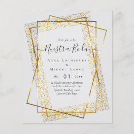 Trouwuitnodigingen, Spaanse Trouwbudget met GOUD Flyer