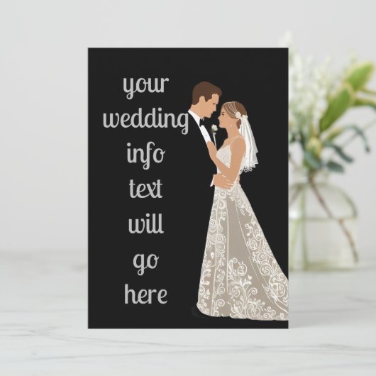 Trouwuitnodigingen & Uitnodigingen die je kunt per (Staand voorkant)