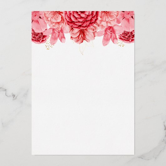 Trouwuitnodigingen, verjaardag, feest, jubileum, folie uitnodiging (Voorkant)