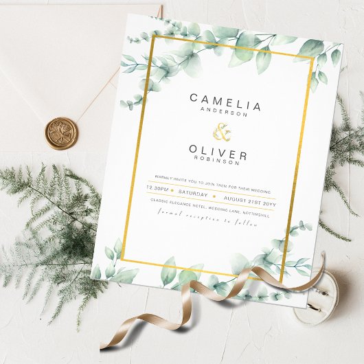 Trouwuitnodigingen voor een budget Bruiloft Eucaly Flyer