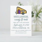 Trouwuitnodigingen voor kampeerauto kaart (Staand voorkant)