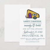 Trouwuitnodigingen voor kampeerauto's kaart (Voorkant / Achterkant)