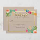 Trouwuitnodigingen voor Matching Fiesta Kaart (Voorkant / Achterkant)